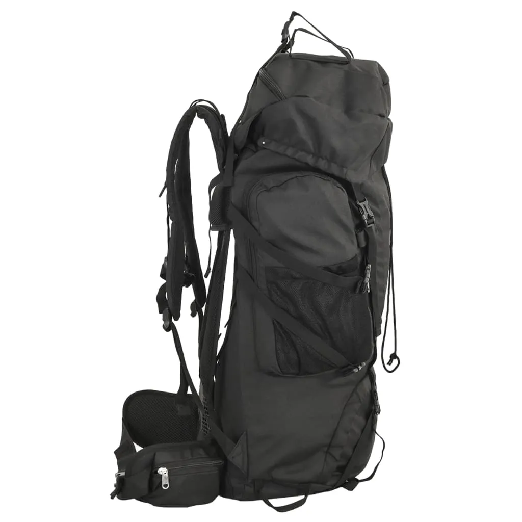 vidaXL Hiking Backpack Black 100 L Oxford Fabric