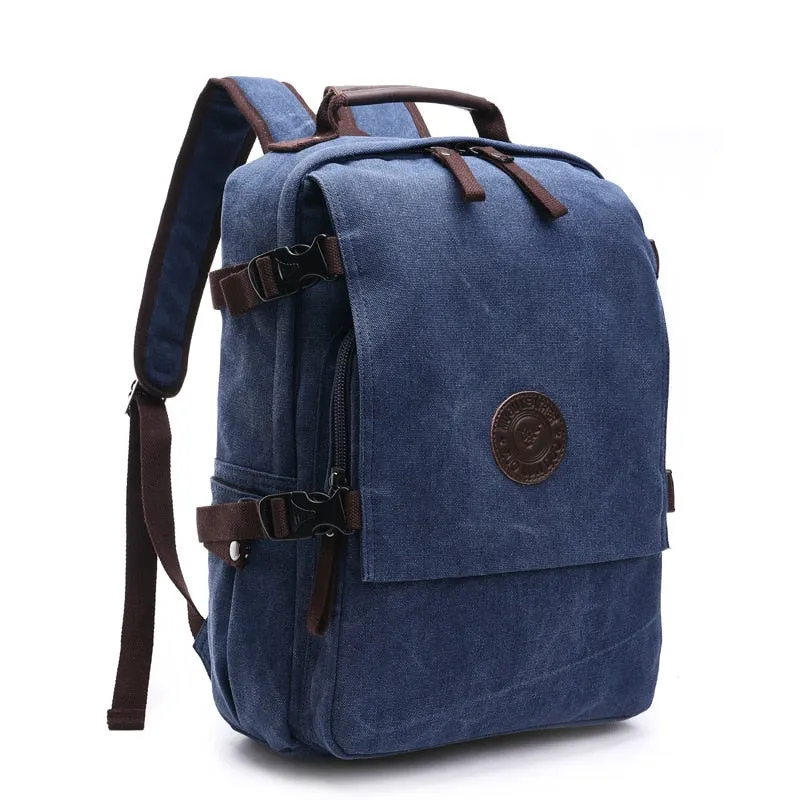 Vintage Canvas Laptop Bag Backpack 15.6 inch