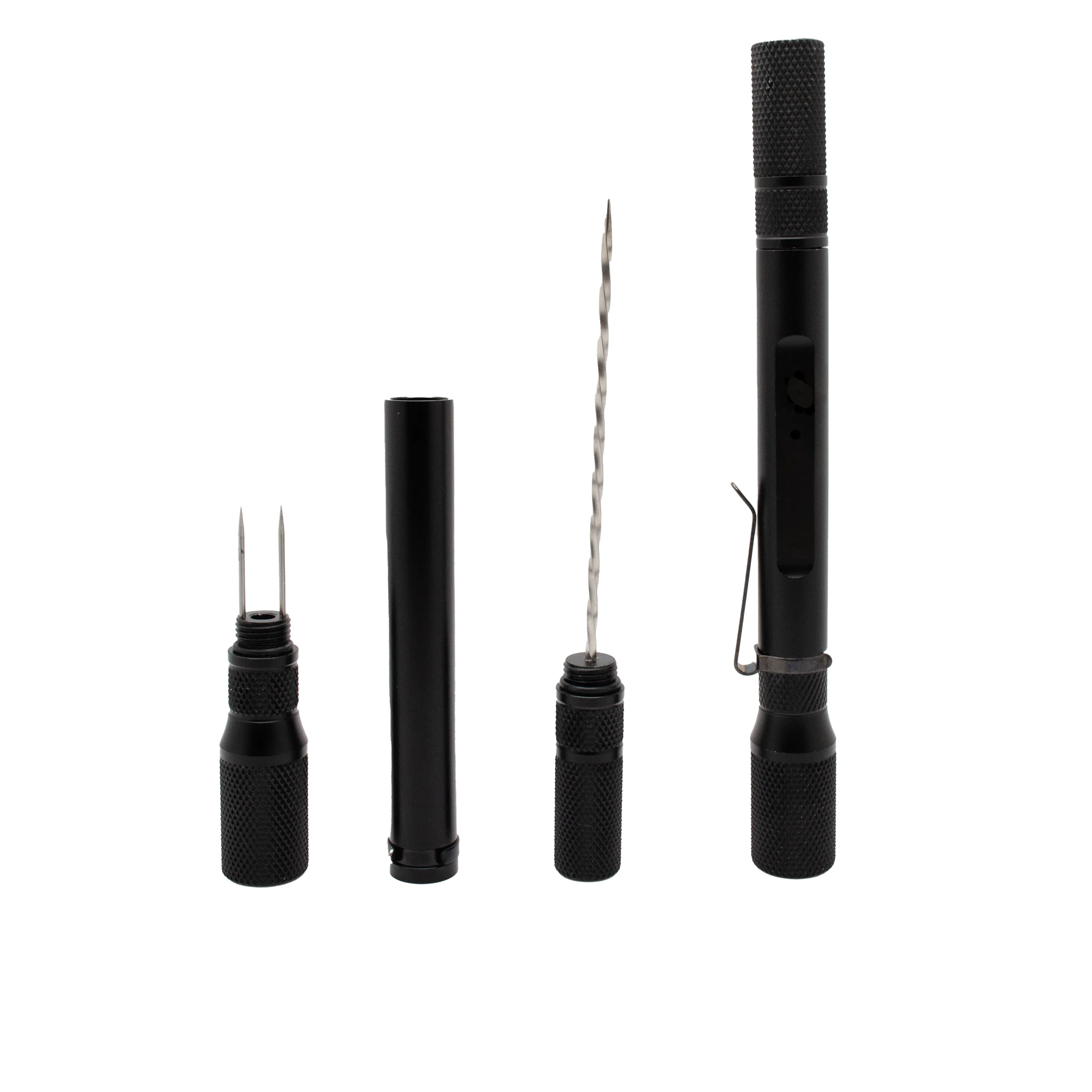 Visol Pokey 2 Cigar Punch, Poker, and Roach Clip - Black