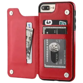 Vistor Leather Flip Wallet Case For iPhone 6, 7, 8 & X Series