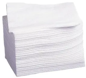 White Deluxe Dry Disposable Washcloth (case of 500)