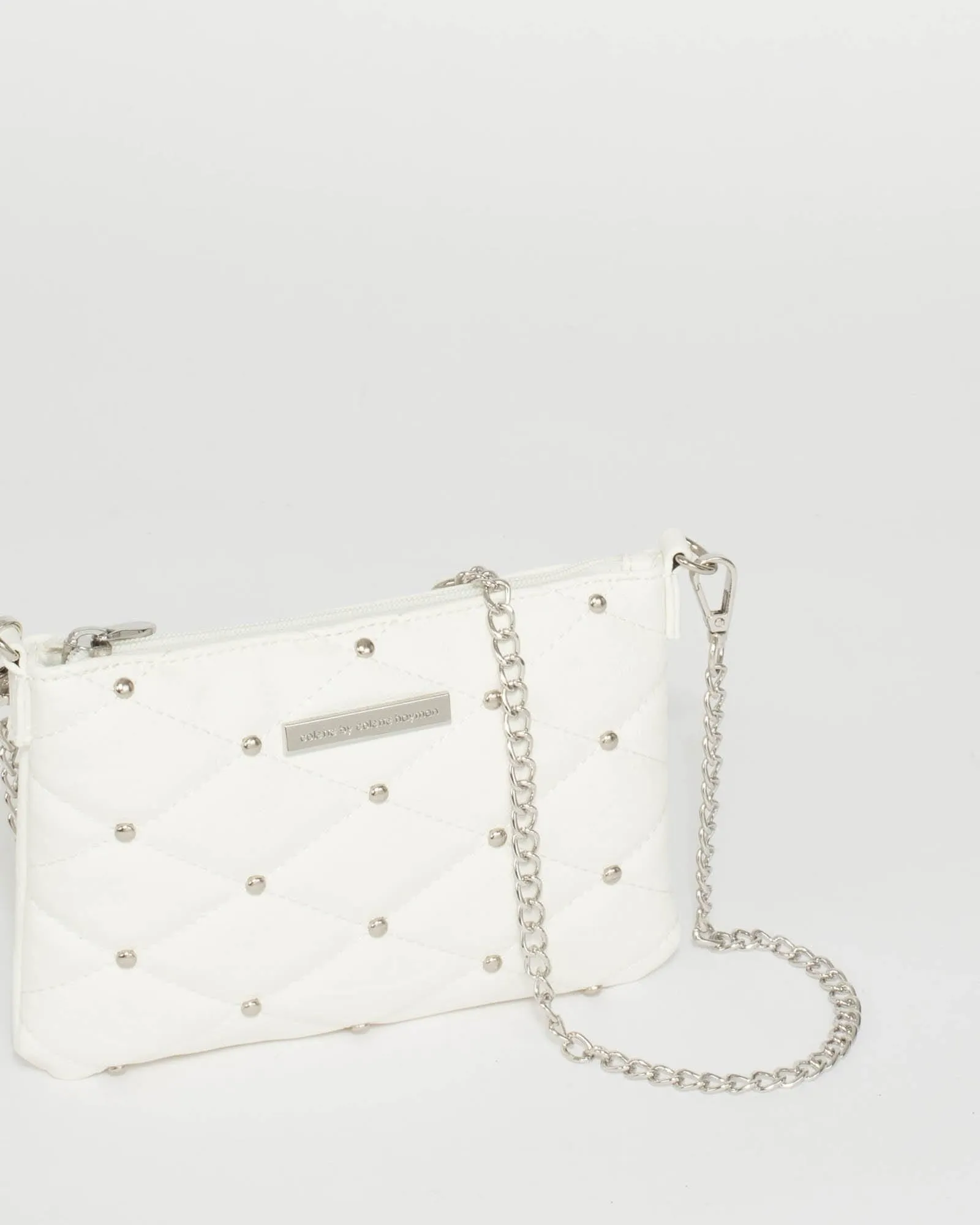 White Stud Crossbody Bag