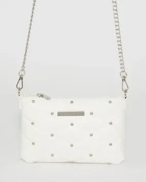 White Stud Crossbody Bag