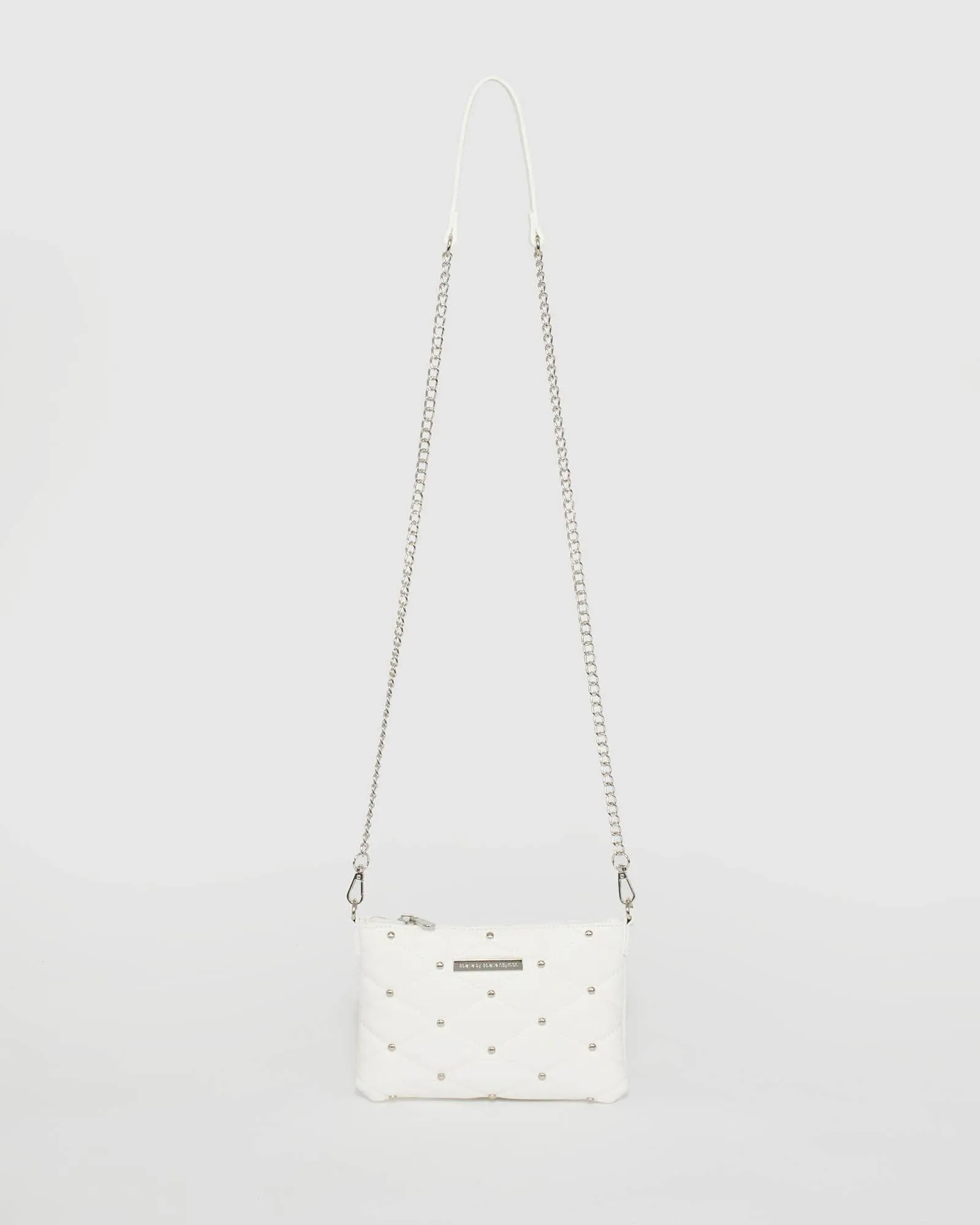 White Stud Crossbody Bag