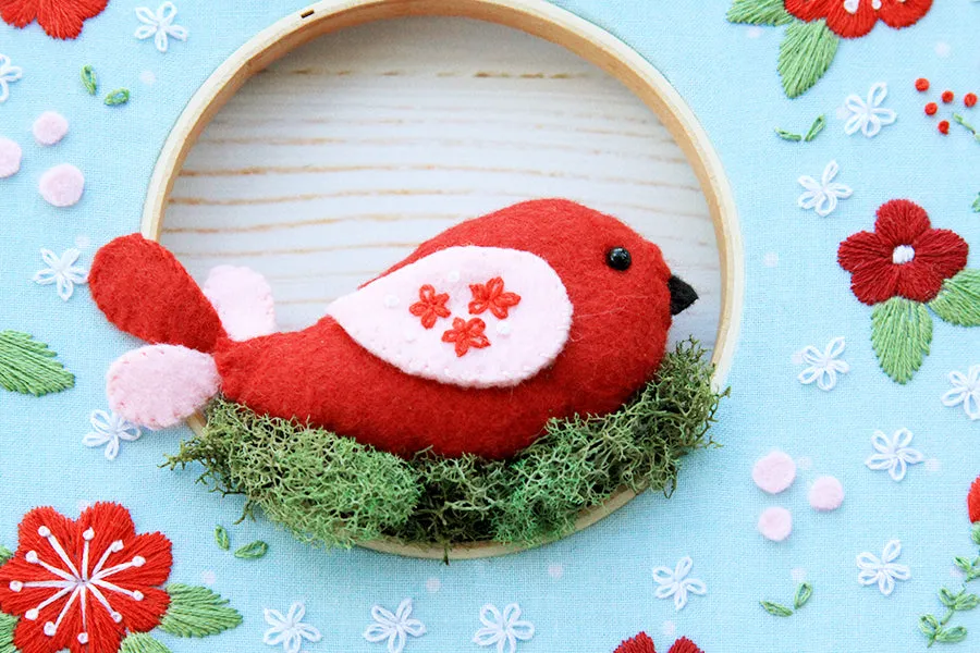 Winter Embroidery Hoop Wreath PDF Pattern