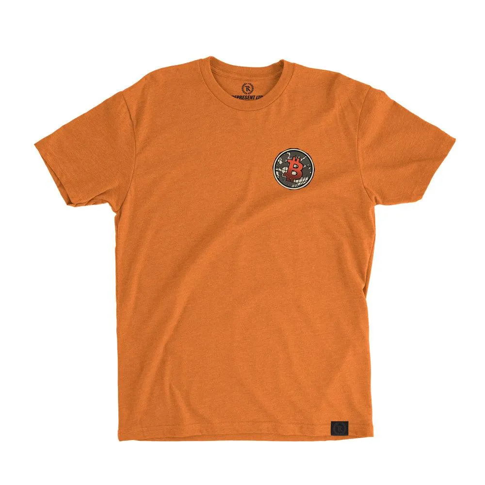 Worldwide Propoganda Signature Tee [ORANGE] BITCOIN EDITION