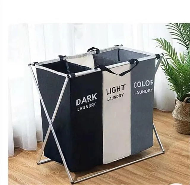 X-Shape Foldable eco-friendly Durable Oxford Cloth Laundry Basket Organizer